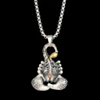 Flame Scorpio Necklace