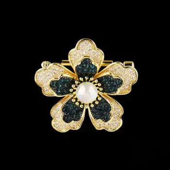 Five-Petal Flower Brooch