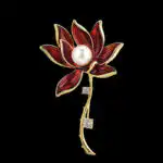 Lotus Pearl Brooch